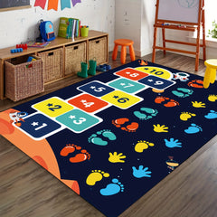 Hop & Count Hopscotch Rug Mat Large Area Rug Car Rug Hopscotch Mat For Kids