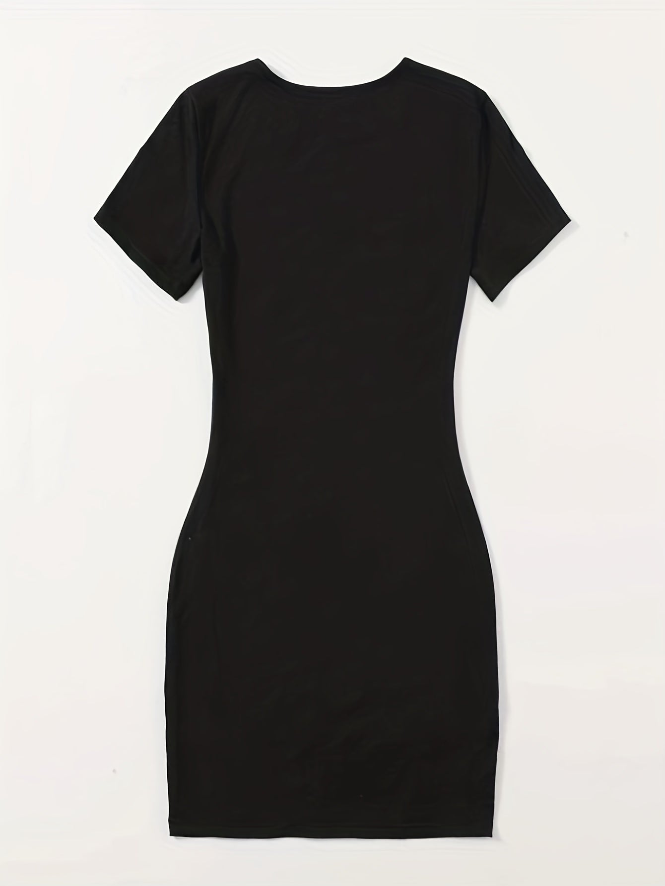 I Don't Care Print Tee Dress Short Sleeve Casual Dress