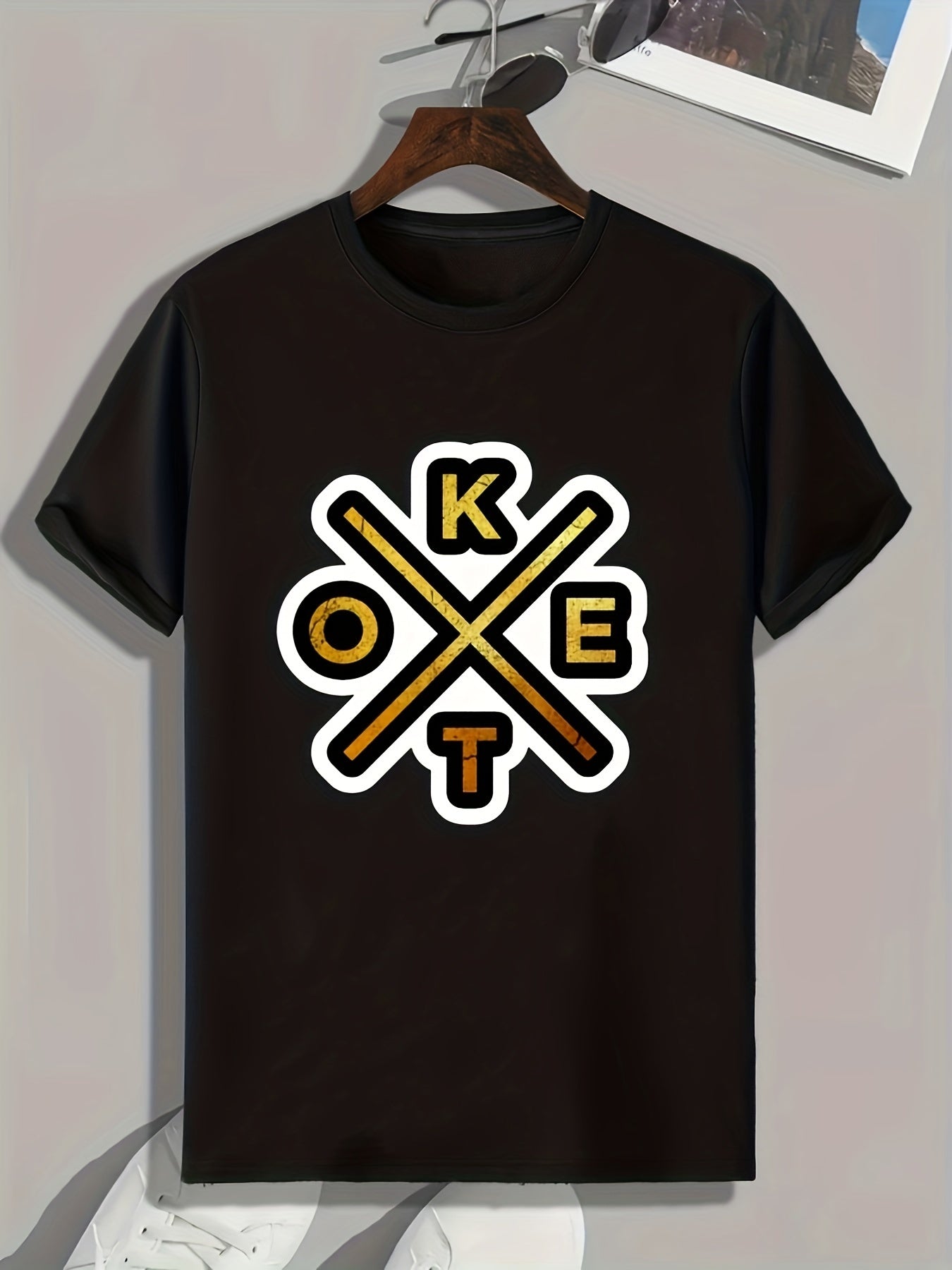 Letters Print Men's Graphic T shirt Casual Comfy Tees For Summer