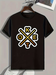 Letters Print Men's Graphic T shirt Casual Comfy Tees For Summer