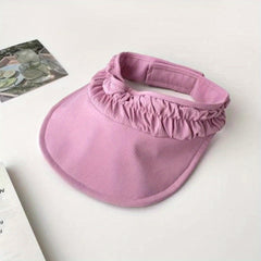 Crinkle Visor Hat Women UV Protection Beach Cap Adjustable Sports Sun Hat