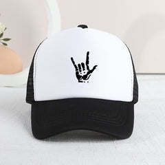 Children's Hand Pattern Mesh Baseball Cap