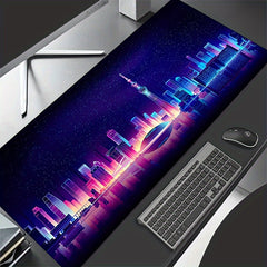 City Night Scenery HD Gaming Mouse Pad Rubber Decor Office Work