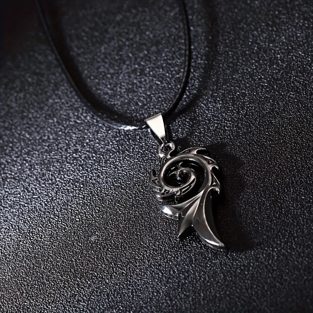 Stylish Flame Pendant Necklace Titanium Steel Perfect Gift