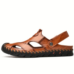 Men Stitched Clogs Anti Skid Slip On Closed Toe Sandals