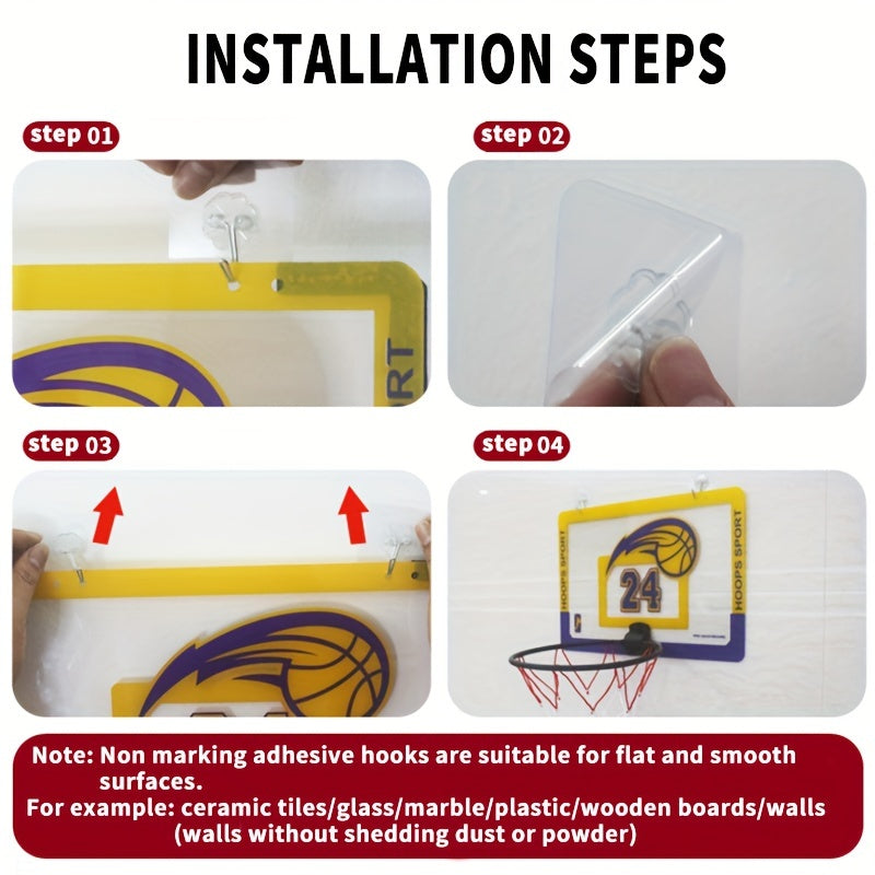 Wall Mounted Basketball Hoop for Training with Basketball Net