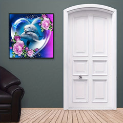 5D Dolphin Diamond Painting Set DIY Full Embroidery Hot Diamond Sticker