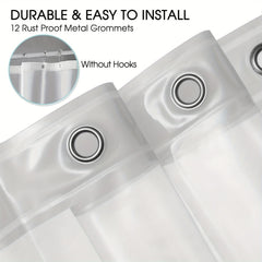 Clear Shower Curtain Liner Waterproof Lightweight Bathroom Accessory