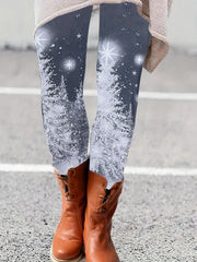Glitter Christmas Tree Yoga Leggings