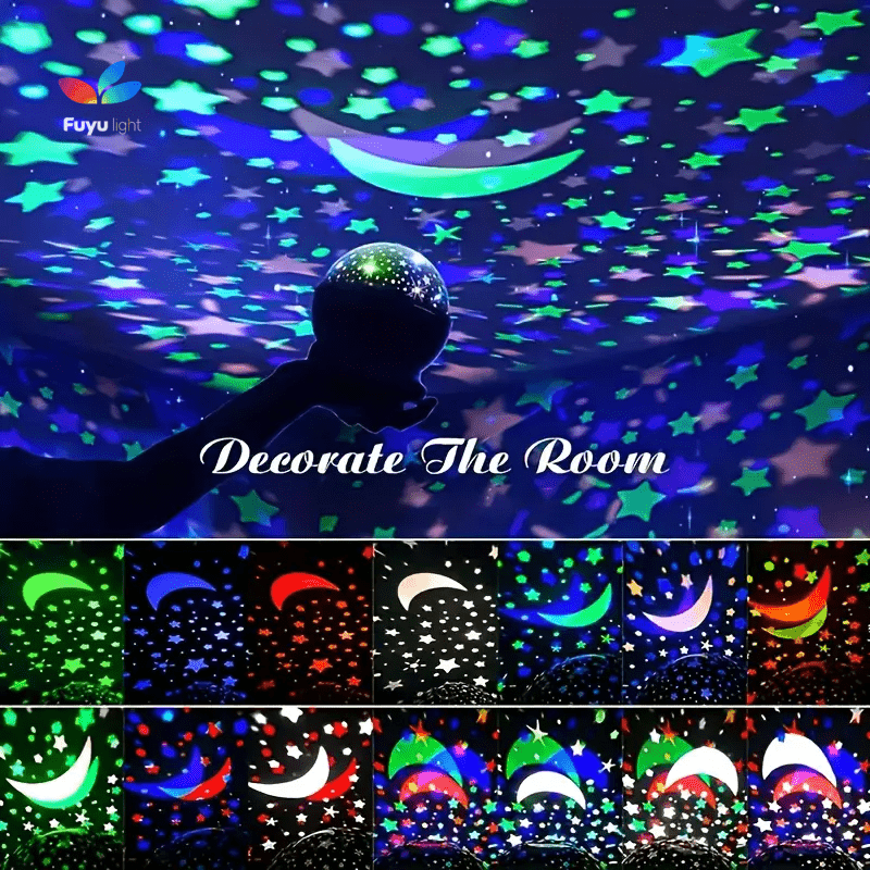 Romantic Starry Sky Light USB Powered 360 Rotating 2 Power Modes 2 Light Modes