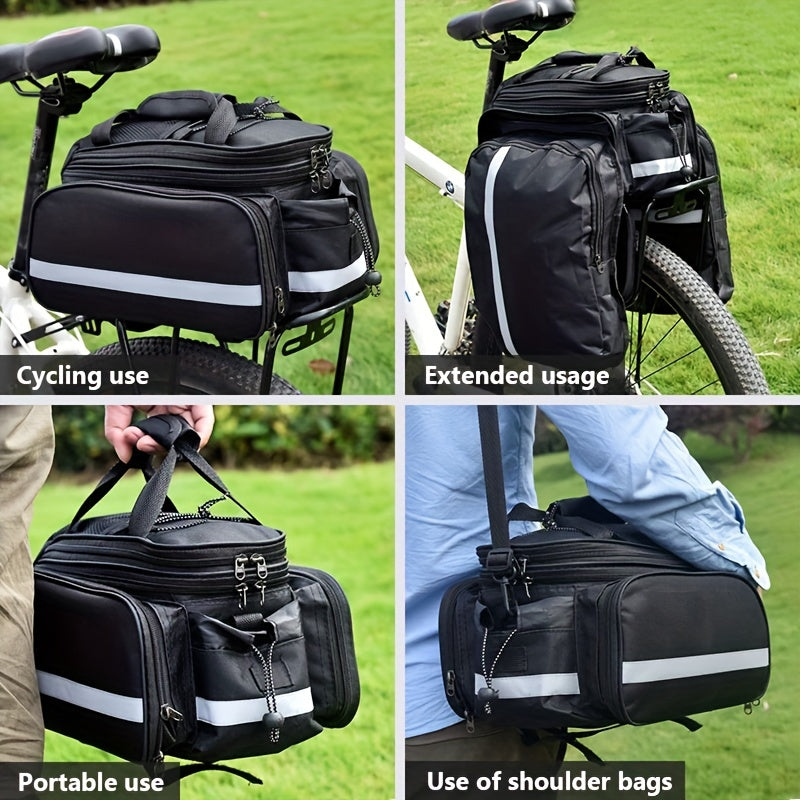 27L Bike Backseat Bag Rear Pack Waterproof Mountain Bike Saddle Rack Trunk Bag
