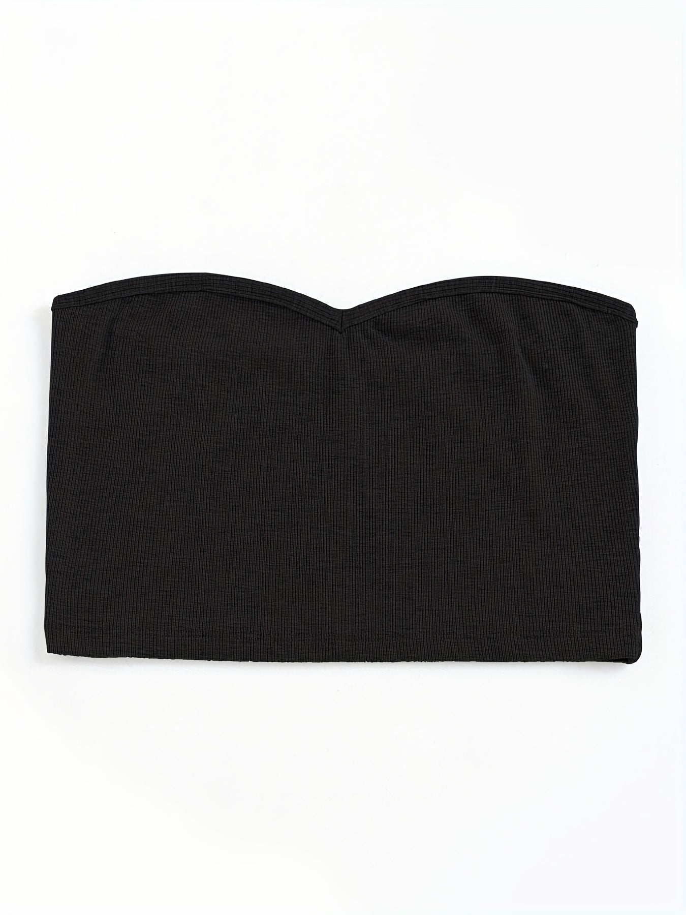 3pcs Solid Strapless Crop Tops Tube Top Women's Lingerie