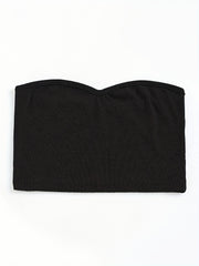 3pcs Solid Strapless Crop Tops Tube Top Women's Lingerie
