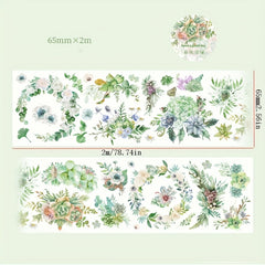 Rose Flower Series Paper Tape 2m Roll