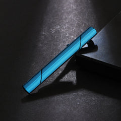 Men's Glossy Two Cut Line French Tie Clip Royal