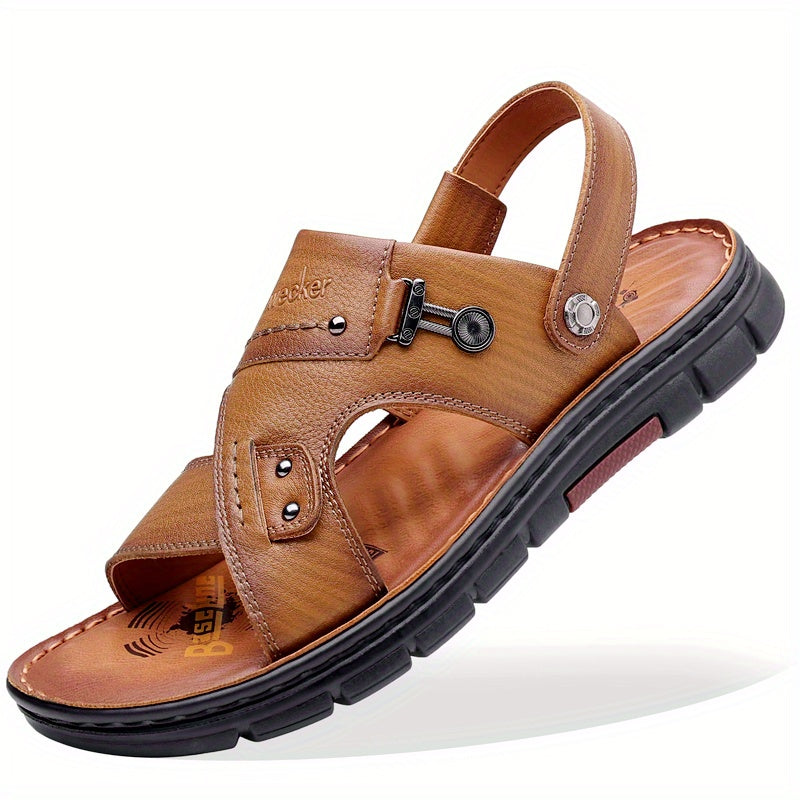 Men's Slip On Slide Strap Sandals - Summer Outdoor Walking Shoes