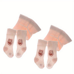 Girls Knitted Pantyhose Cute Bear Leggings For Spring Autumn