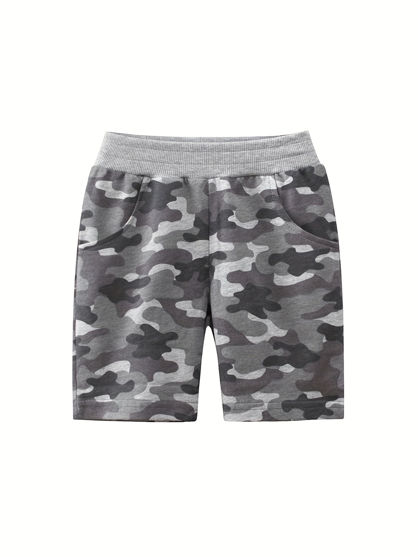 Boys Camo Casual Shorts Drawstring Waist Kids Summer Clothes