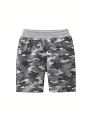 Boys Camo Casual Shorts Drawstring Waist Kids Summer Clothes