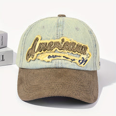 Unisex Sunshade Adjustable Casual Baseball Cap With Letter Embroidery