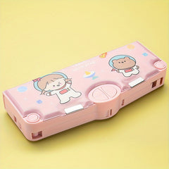 Multifunctional Stationery Box - Pen Box with Hidden Compartments