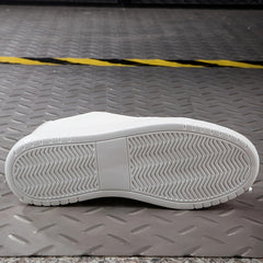 Faux Leather Flat Skate Shoes Non Slip Outdoor Sneakers