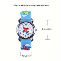 2pcs Fire Truck & Airplane Watches Brother Combination Set Stylish Electronic Wr