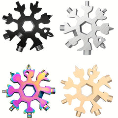18-in-1 Stainless Steel Snowflake Wrench for Outdoor