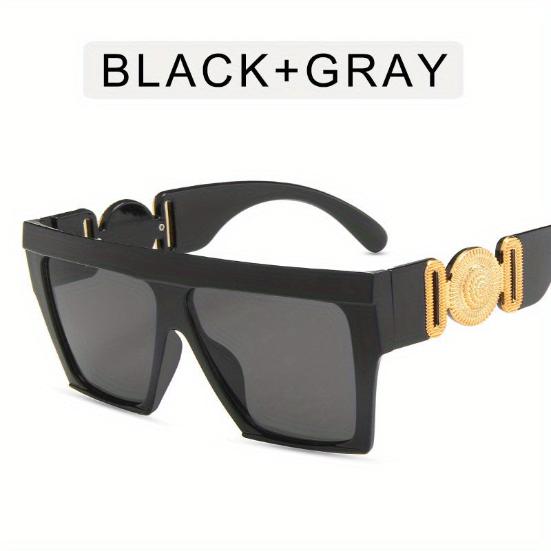 Flat Top Square Sunglasses UV400 Sun Shades for Summer Beach Travel