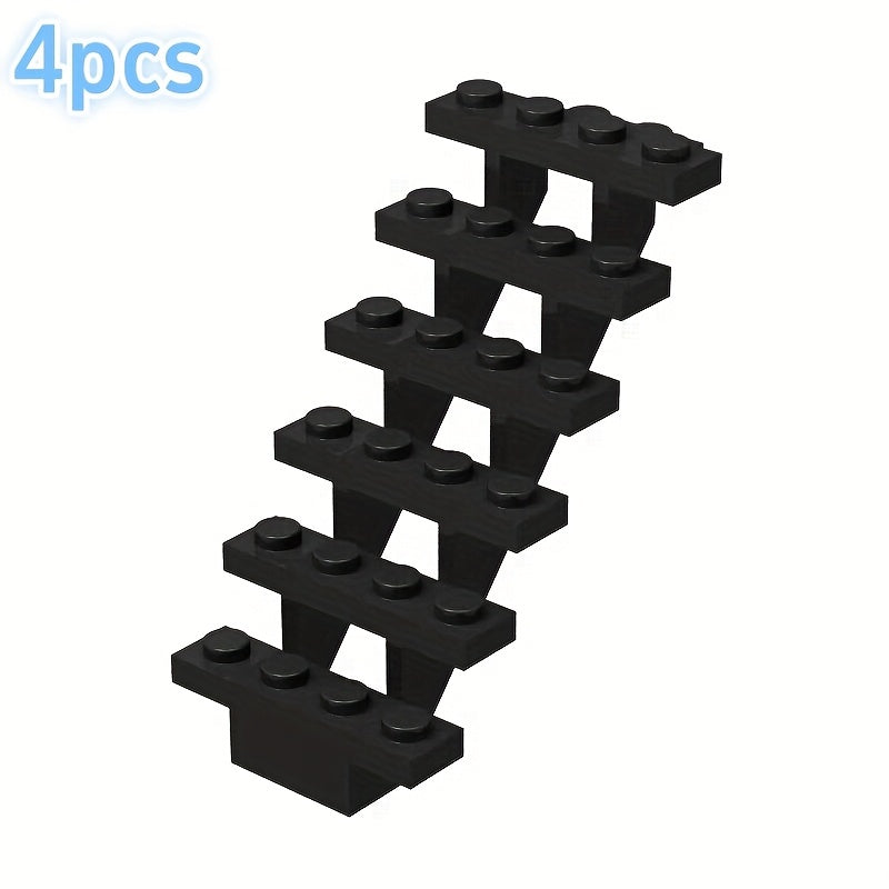 4pcs Building Block Set Staircase Scene Construction Kit DIY Toy