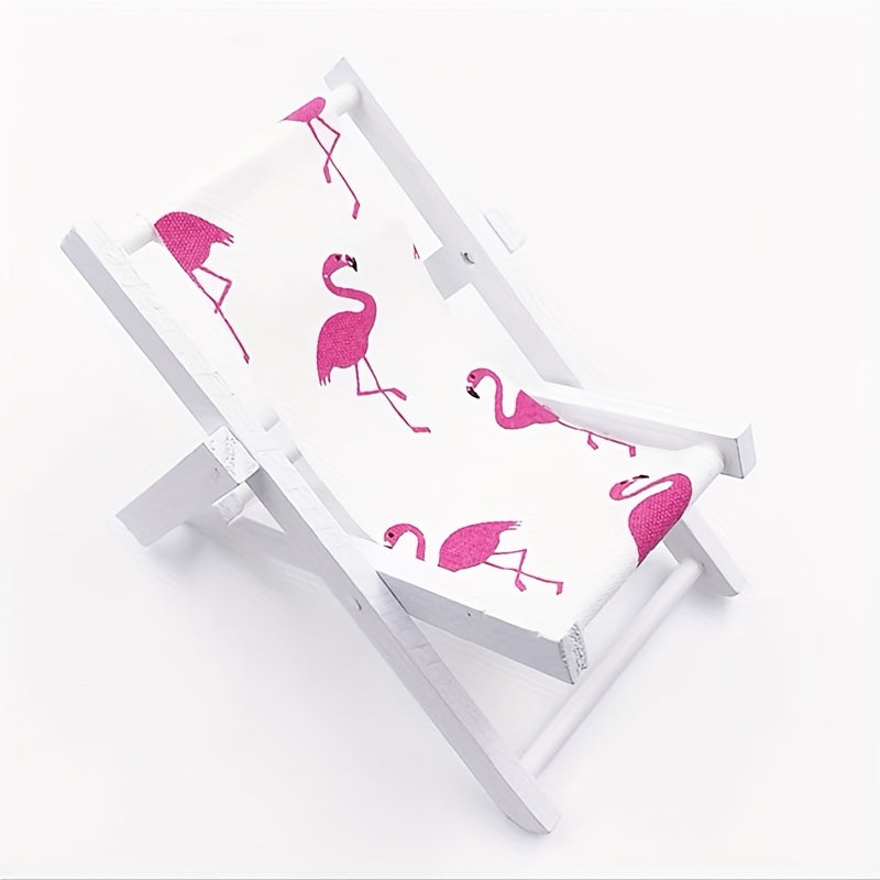 Miniature BJD Recliner Beach Chair for Dollhouse