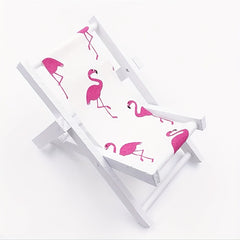Miniature BJD Recliner Beach Chair for Dollhouse