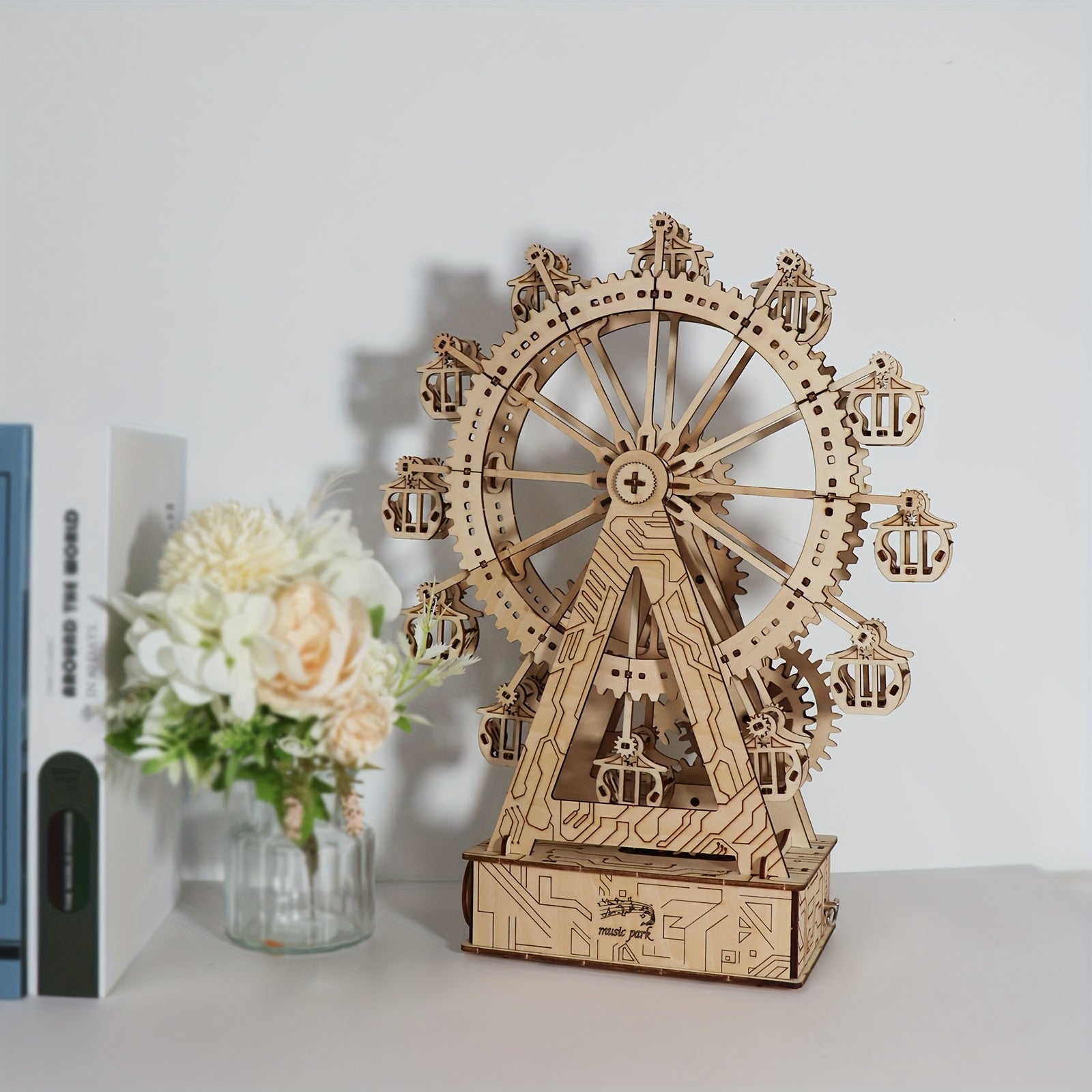 3D Wooden Puzzle Gear Ferris Wheel Music Box You Are My Sunshine