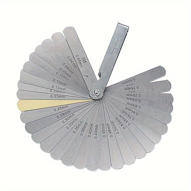 32 Blades Range Finder Feeler Gauge 0.04-0.88mm Gap Size Copper Sheet