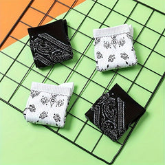 2 Pairs Men's Paisley Crew Socks - Comfy Casual Socks for Outdoor All Seasons