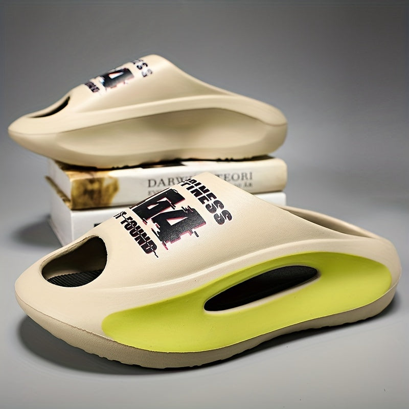 Men's Platform Slides Comfortable Non Slip Cloud Slippers