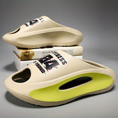 Men's Platform Slides Comfortable Non Slip Cloud Slippers