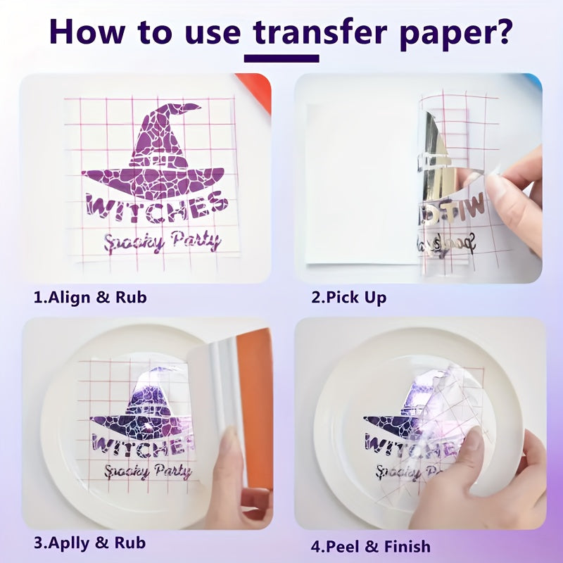 1pc Transfer Film For Decals Window Stickers Transparent Medium Adhesive