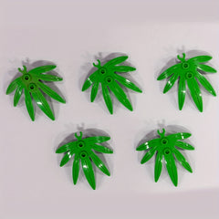5pcs Palm Leaf Set Forest Beach Scene MOC Small Particle Building Blocks