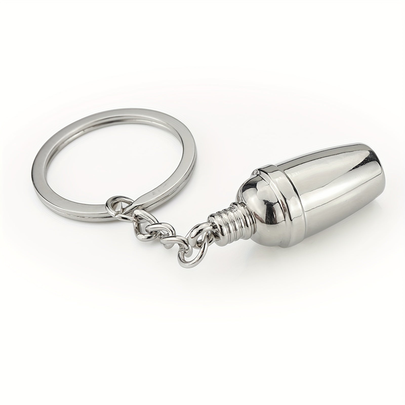 3D Zinc Alloy Wine Bottle Keychain Pendant for Camping