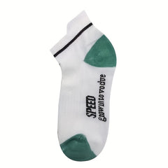 7 Pairs Letter Print Low Cut Sports Socks for Women & Men