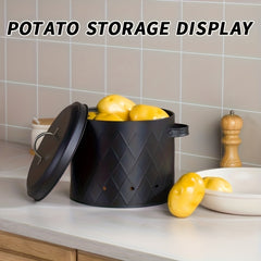 3pcs Set Metal Food Storage Container for Potatoes Onions Bread Coffee Beans