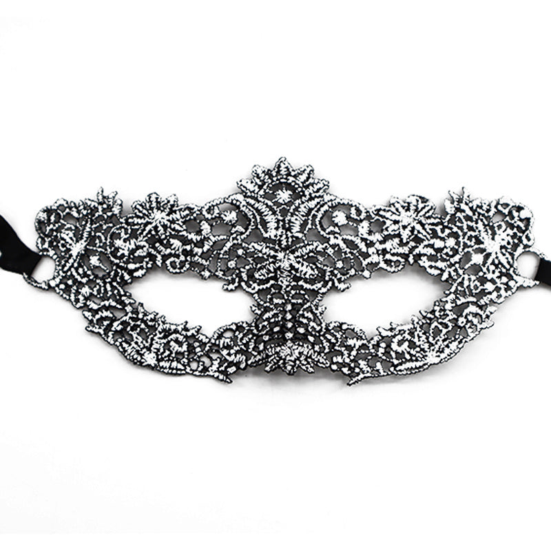 Adults Lace Masquerade Mask Hot Stamping Flower Petals Costume Party