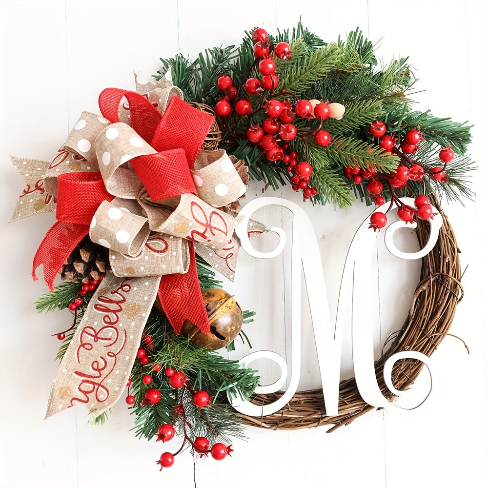 Christmas Wreath Letter Door Hanging Thanksgiving Decoration