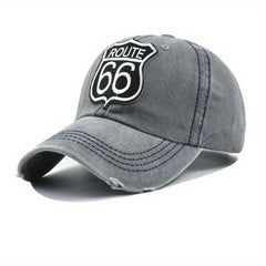 Washed Embroidered Baseball Cap Outdoor Sunshade Peaked Cap