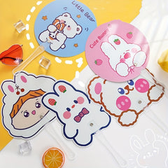 5pcs Cartoon Mini Handheld Fan Portable Beach Fan Children's Gift