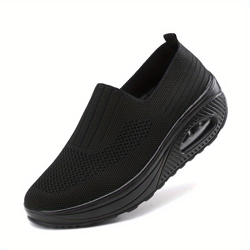 Women's Air Cushion Sock Sneakers Low Top Slip On Walking Shoes