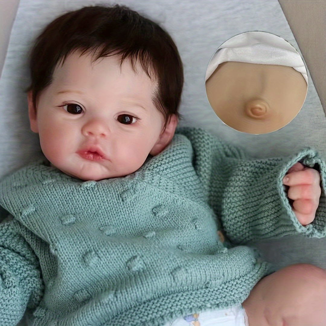Waterproof Reborn Baby Doll Full Body Soft Vinyl Lifelike Rooted