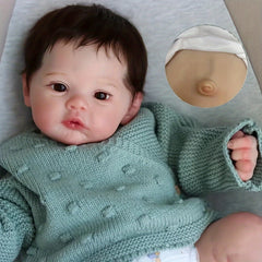 Waterproof Reborn Baby Doll Full Body Soft Vinyl Lifelike Rooted