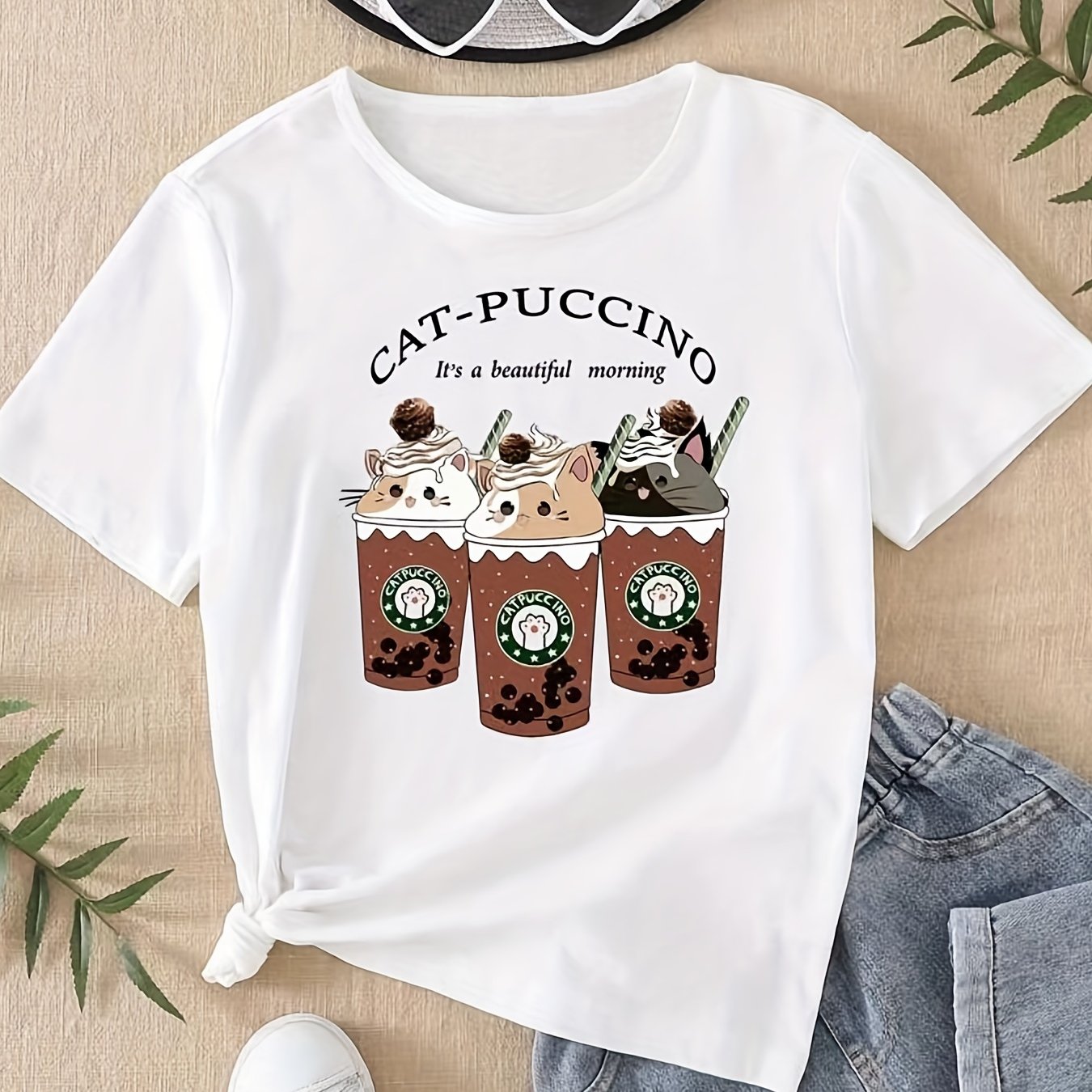 Happy Girls T Shirt Cartoon Drinks Graphic Casual Tee Top